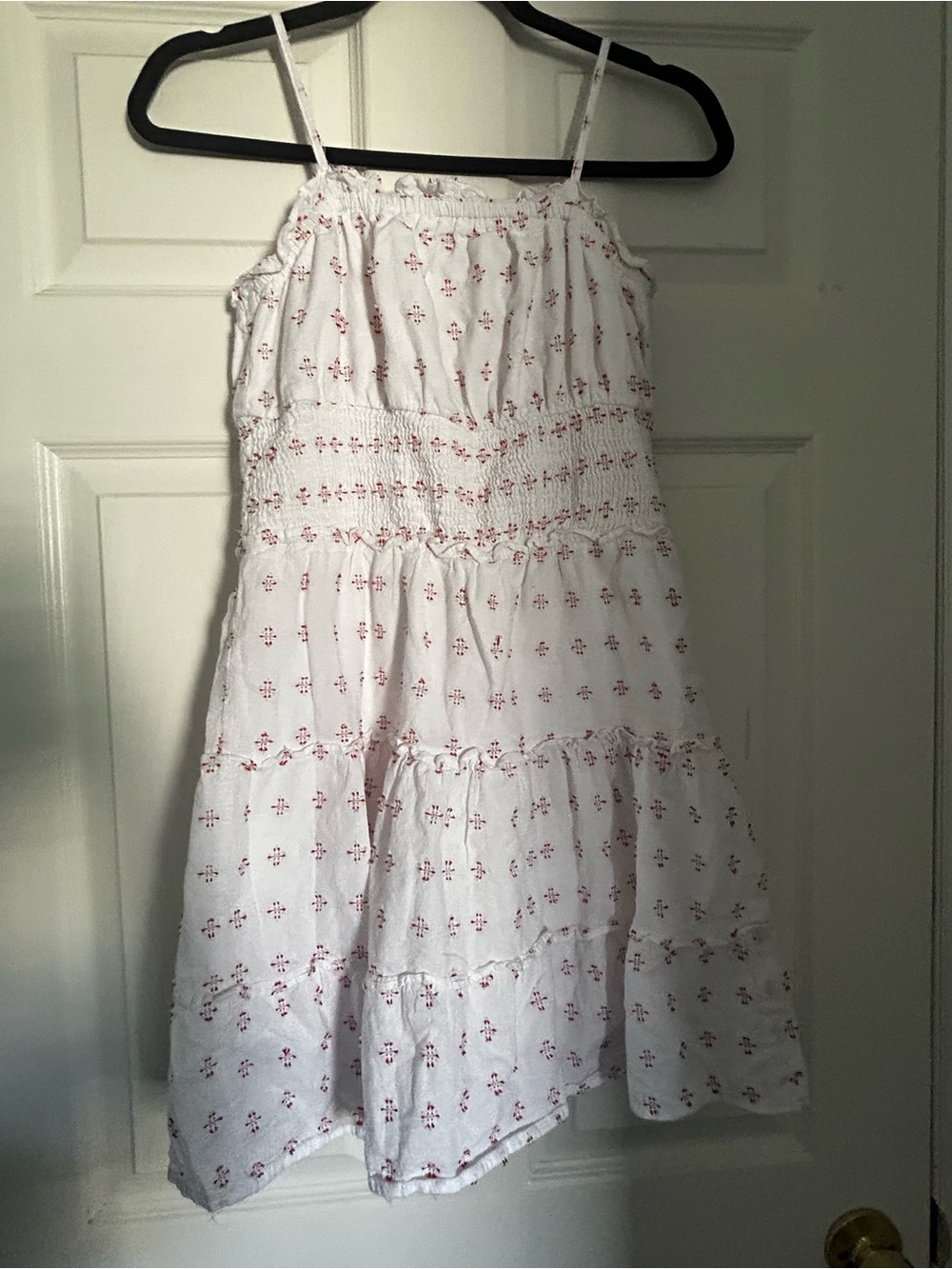 Jessica Simpson White Dress with Red Floral Print